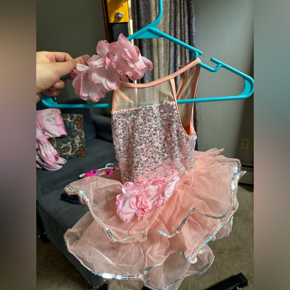 Pink youth dance costume